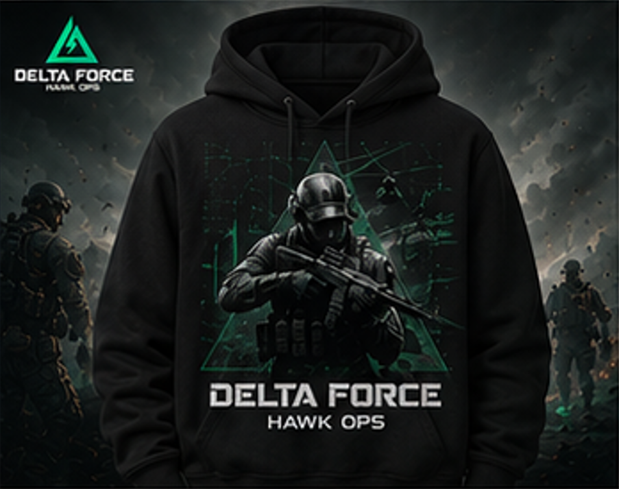 Delta Force Hawk Ops Tactical Operator Hoodie | Military FPS Pullover