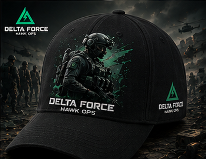 Delta Force Combat Operator Cap | Tactical Military Gaming Baseball Hat