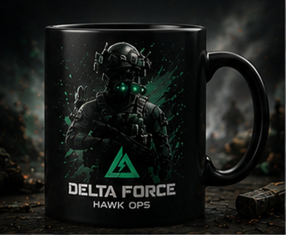 Delta Force Hawk Ops Mug | Night Vision Tactical Gaming Cup