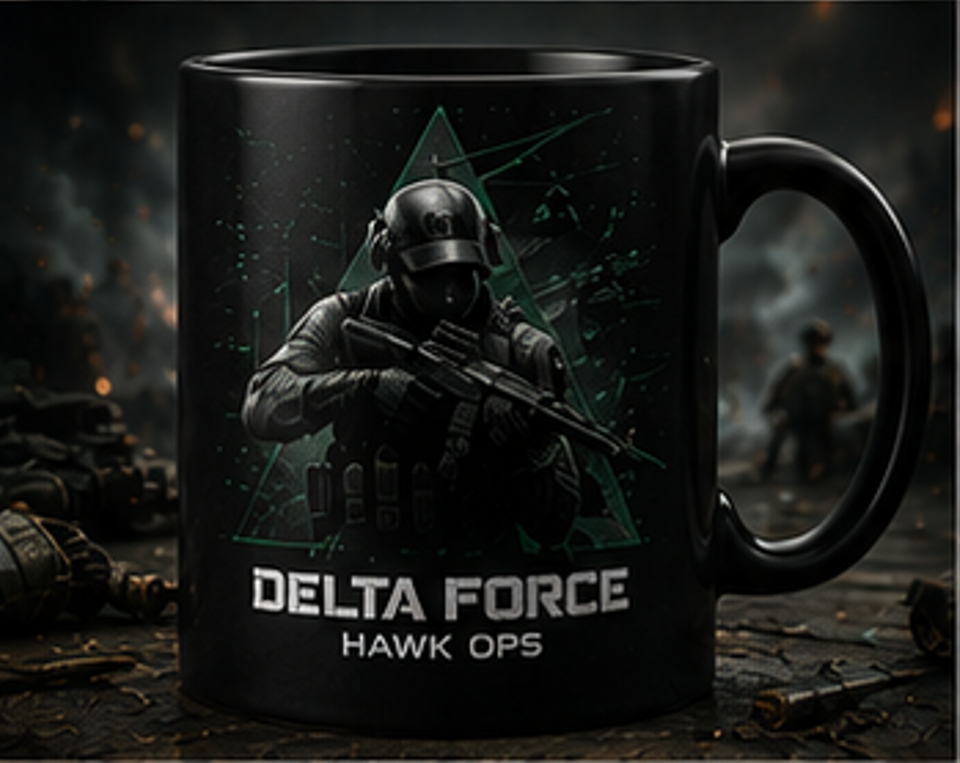Delta Force Hawk Ops Mug | Tactical Operator Gaming Cup