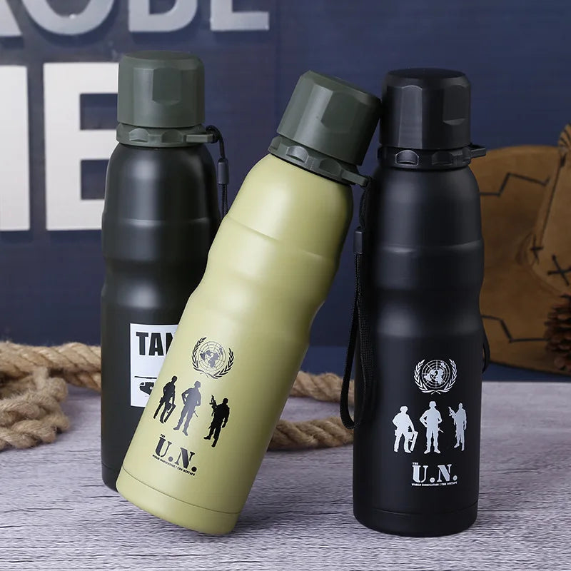 Delta Force Army Men 500 ml Edelstahl-Thermoskanne – tragbare isolierte Reiseflasche