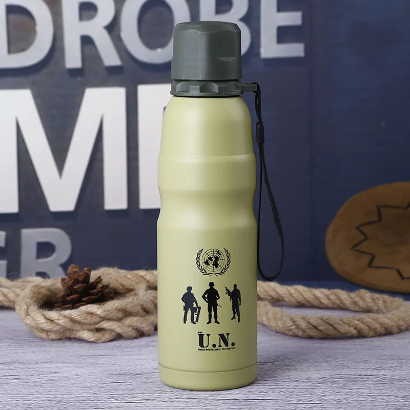 Delta Force Army Men 500 ml Edelstahl-Thermoskanne – tragbare isolierte Reiseflasche