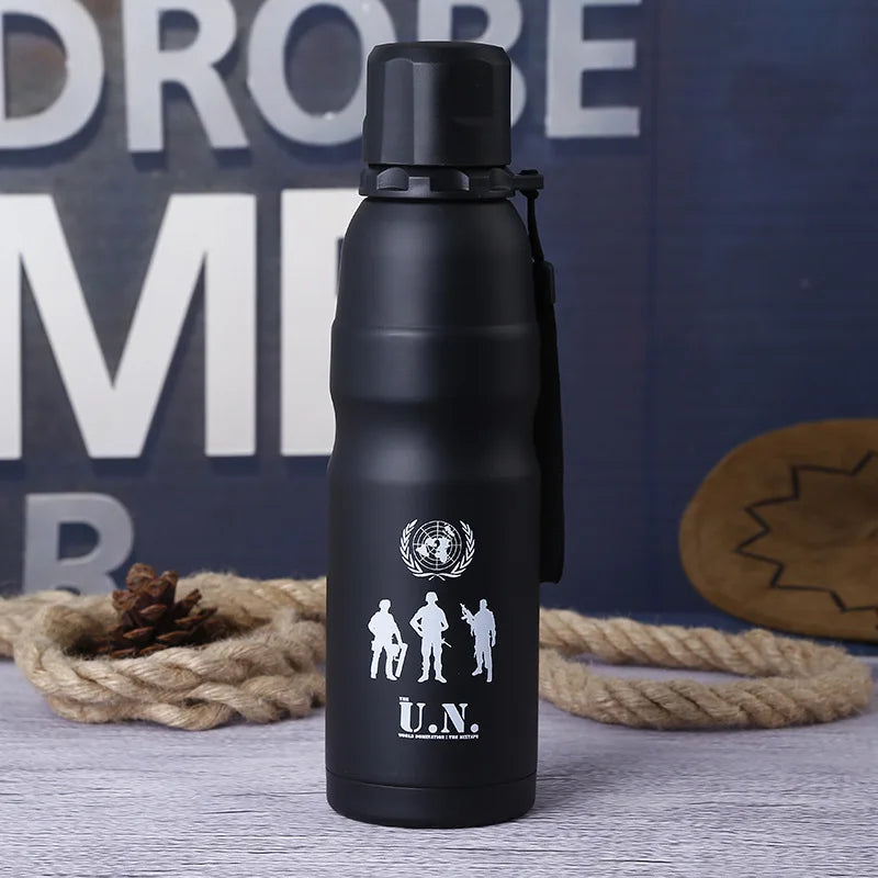 Delta Force Army Men 500 ml Edelstahl-Thermoskanne – tragbare isolierte Reiseflasche