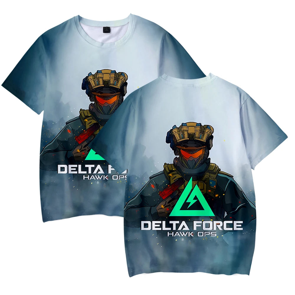 Delta Force Hawk Ops T-Shirts - Unisex Sommer Hip-Hop Kurzarm Streetwear