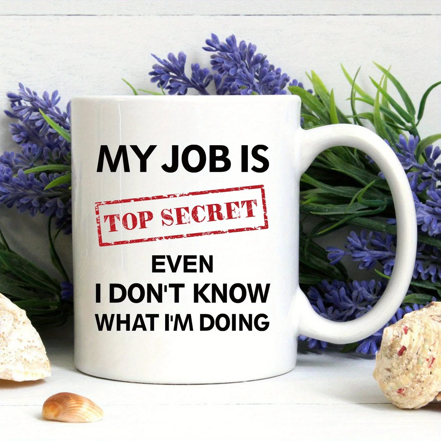 Keramik-Kaffeetasse „Top Secret Work“ von Delta Force