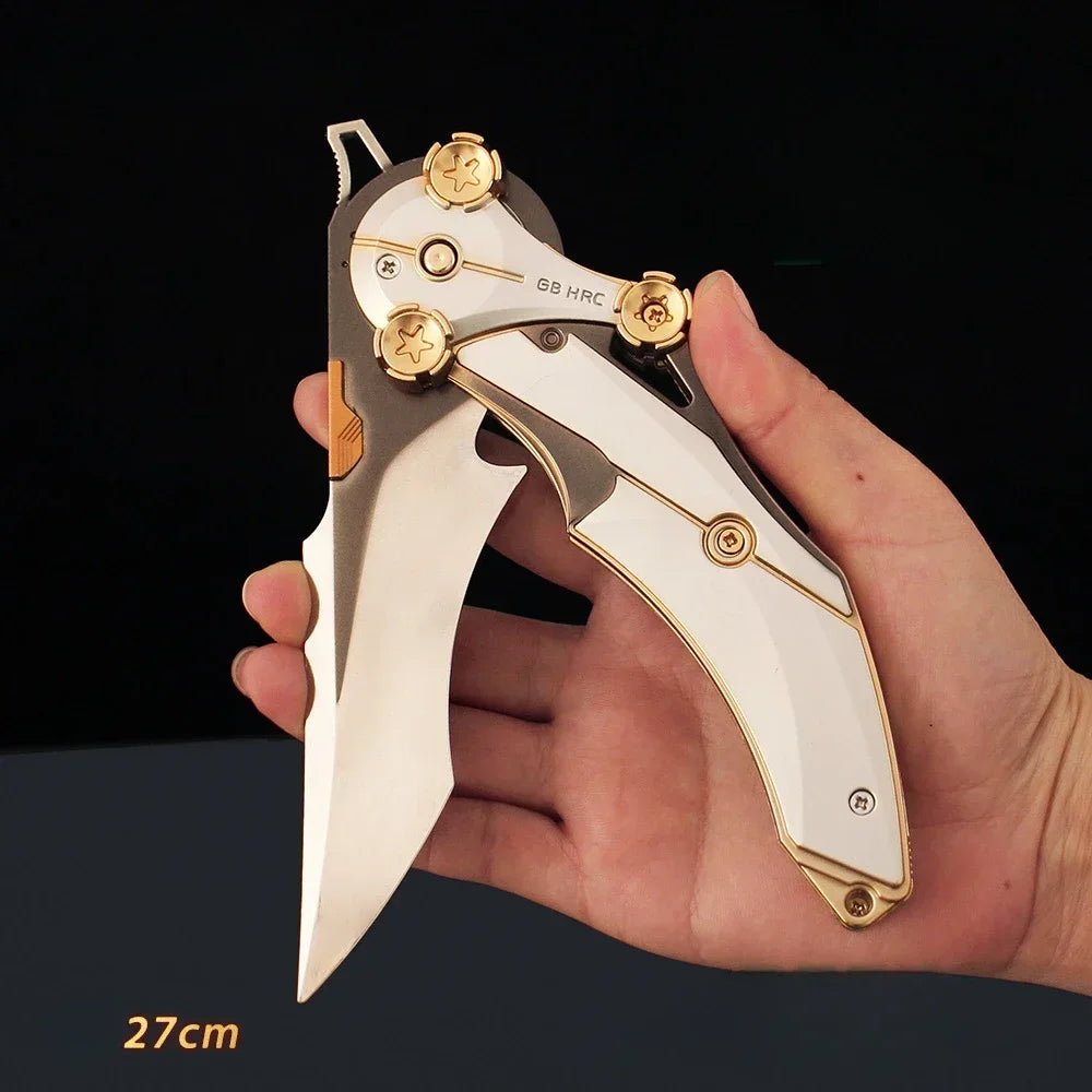 Couteau pliant flexible Delta Force Hawk Ops de 27 cm, réplique en métal inspirée