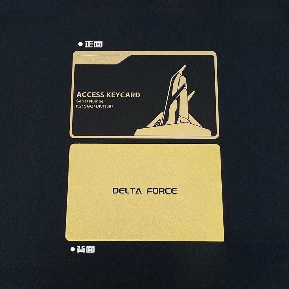 Delta Force Metal NFC Game Card – President's Lounge Cosplay Accessory & Collectible Ornament