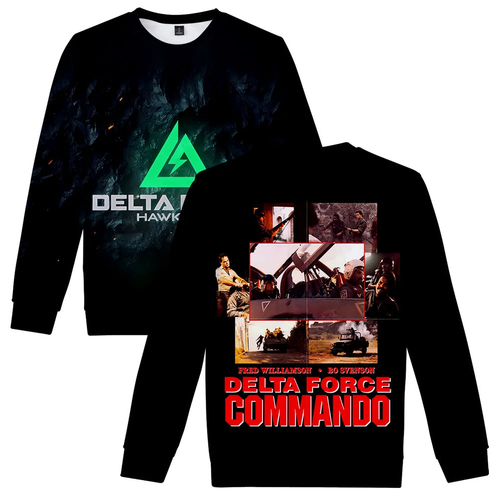 Delta Force Hawk Ops Hoodies - Stylish Unisex Pullover Sweatshirts for Casual & Hip-Hop Fashion