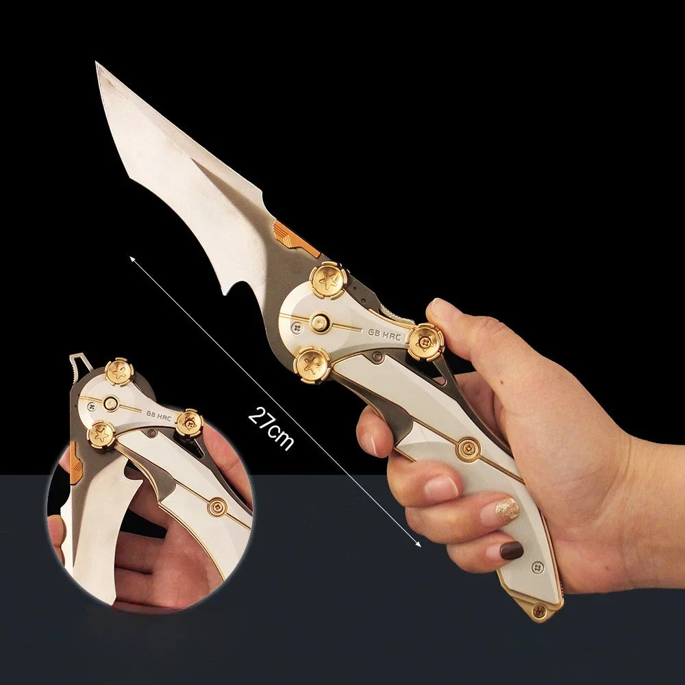 Couteau pliant flexible Delta Force Hawk Ops de 27 cm, réplique en métal inspirée