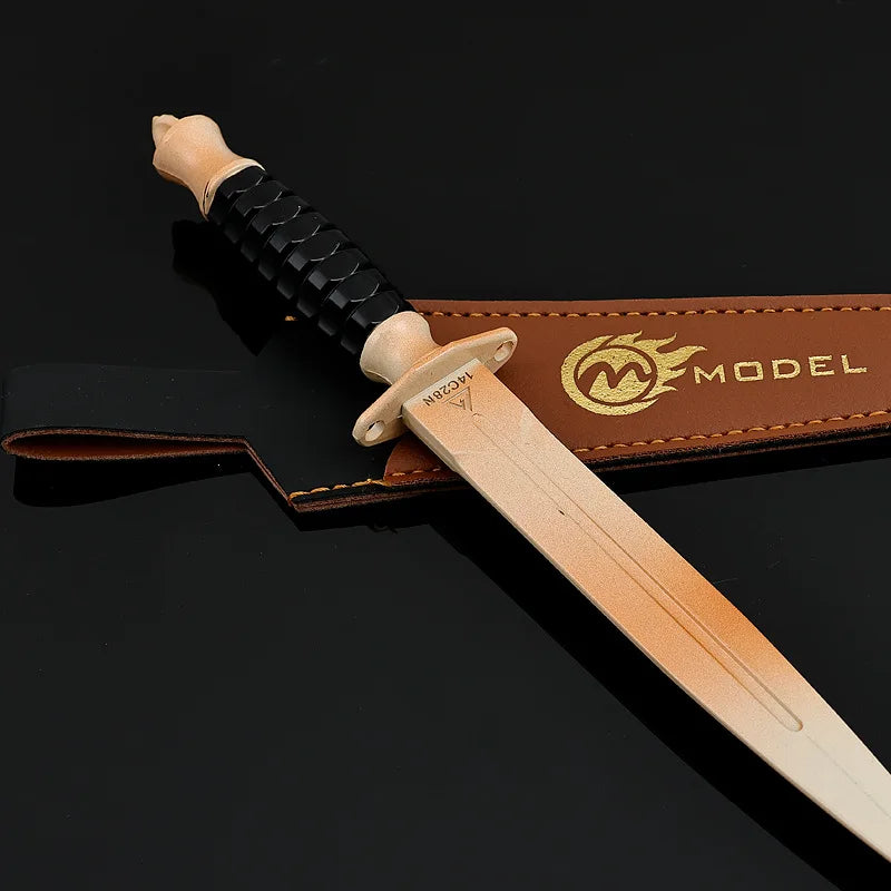 Couteau Black Hawk de 22 cm avec étui pour cosplay Delta Force Hawk Ops