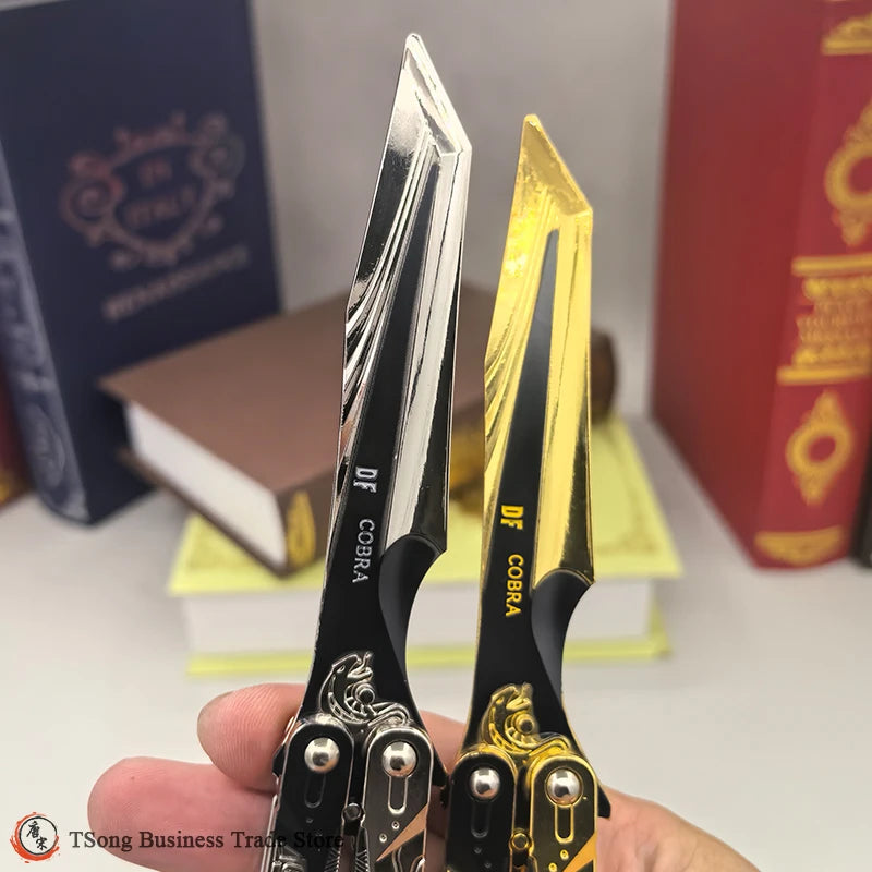 Delta Force Shadow Warrior Butterfly Knife Trainer – 22cm Alloy Practice Weapon Replica & Combat Training Gear