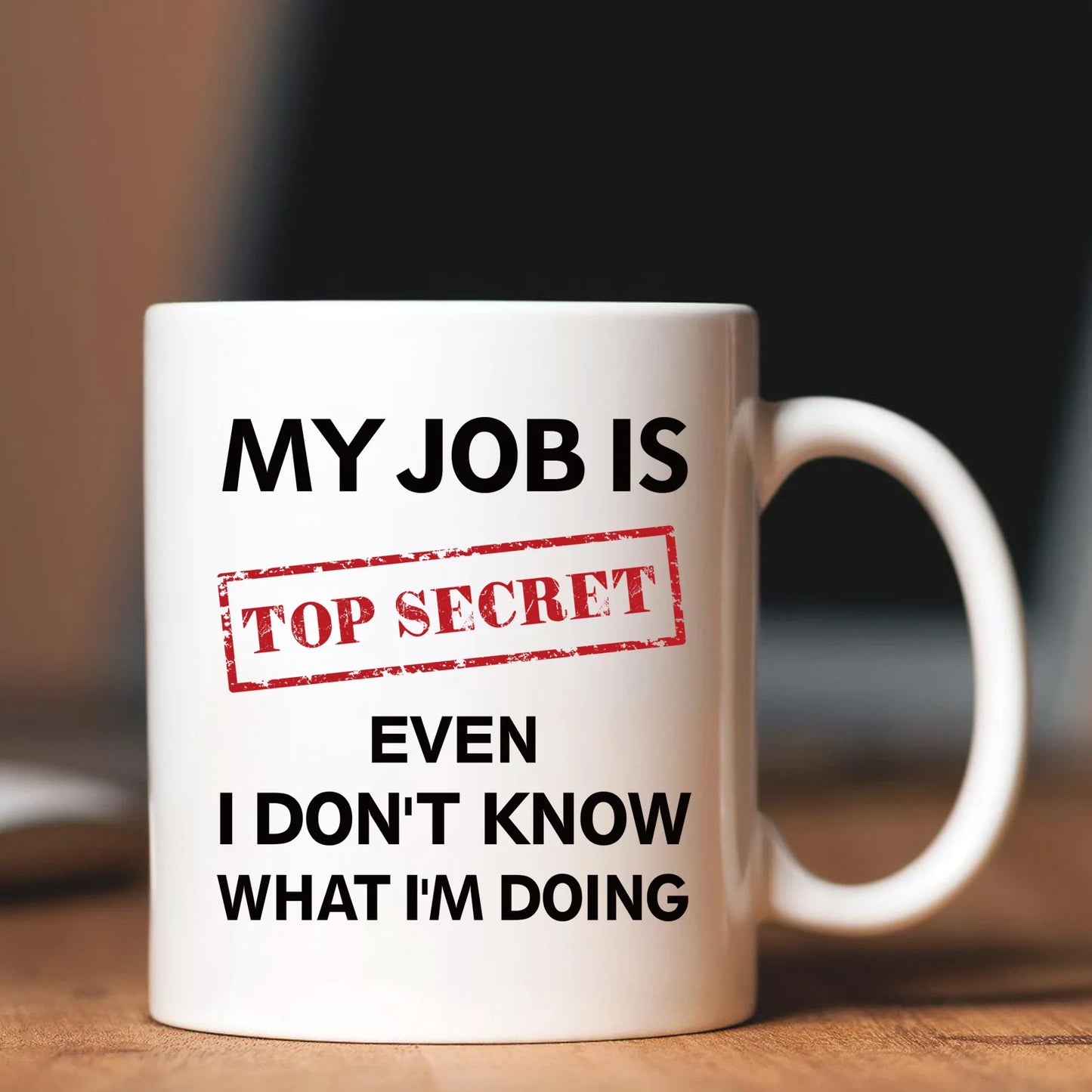 Keramik-Kaffeetasse „Top Secret Work“ von Delta Force
