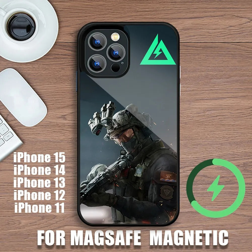 Coque iPhone Delta Force Hawk Ops - Coque compatible MagSafe pour iPhone série 14