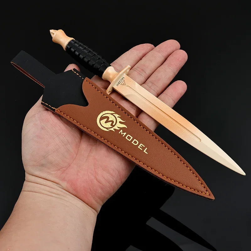 Couteau Black Hawk de 22 cm avec étui pour cosplay Delta Force Hawk Ops