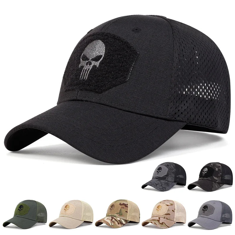 Delta Force Hawk Ops Skull Tactical Cap – Airsoft- und Outdoor-Mütze im Militärstil