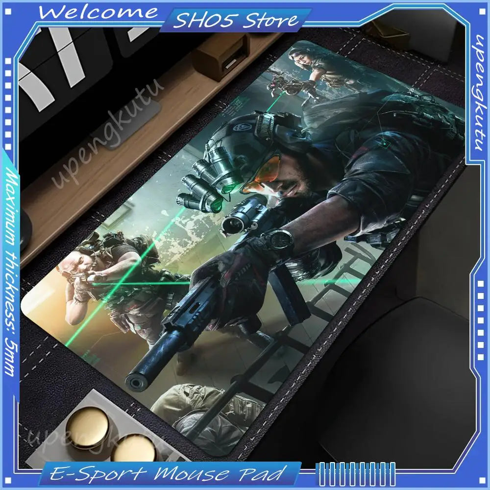 Delta Force Mauspad in allen Größen – rutschfeste Gaming- und Büro-Schreibtischunterlage, Serie „SCHWARZ 9 Zoll“