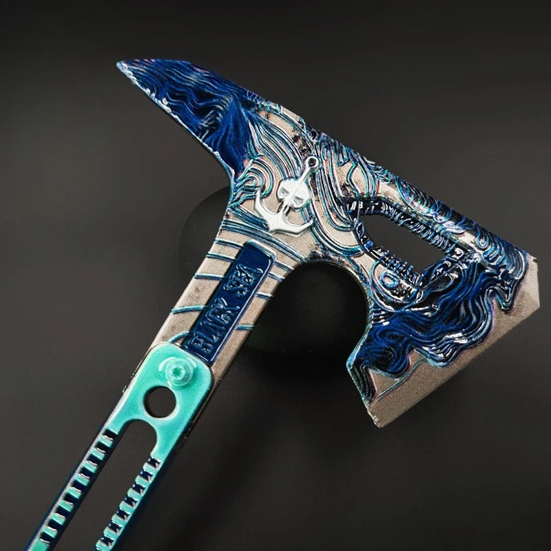 Replik der Delta Force Streitaxt – 22 cm großes Samurai-Waffenmodell aus Metall | Gaming- & Cosplay-Requisite
