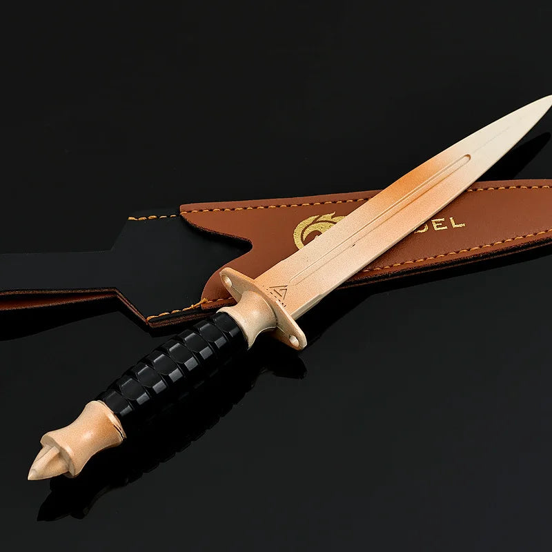 Couteau Black Hawk de 22 cm avec étui pour cosplay Delta Force Hawk Ops