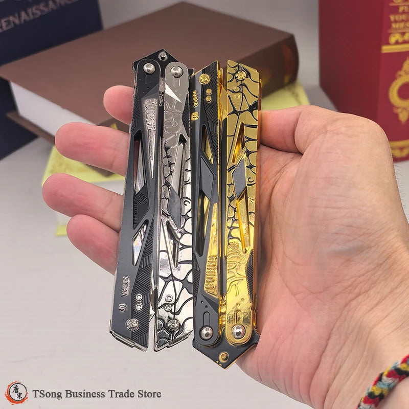 Delta Force Shadow Warrior Butterfly Knife Trainer – 22cm Alloy Practice Weapon Replica & Combat Training Gear