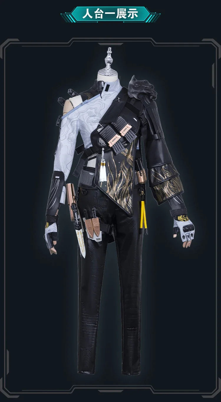 Costume de cosplay May Siu-Man de Delta Force pour Halloween, ensemble d'accessoires sexy en cuir, pantalon, veste, perruque, nouvelle collection