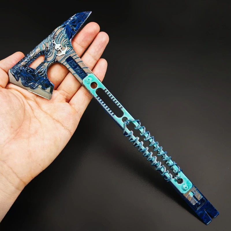 Replik der Delta Force Streitaxt – 22 cm großes Samurai-Waffenmodell aus Metall | Gaming- & Cosplay-Requisite