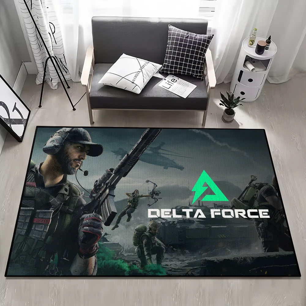 Tapis tufté Delta Force Hawk Ops – Tapis tactique antidérapant pour la maison et les jeux