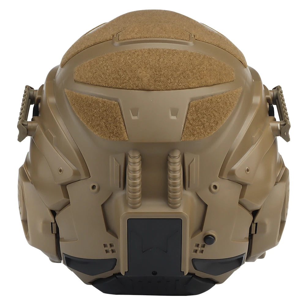 Delta Force Tactical FAST Helmet – Built-in Headset, Anti-Fog Fan, W-Ronin Style, Detachable Mask & Extra Lens