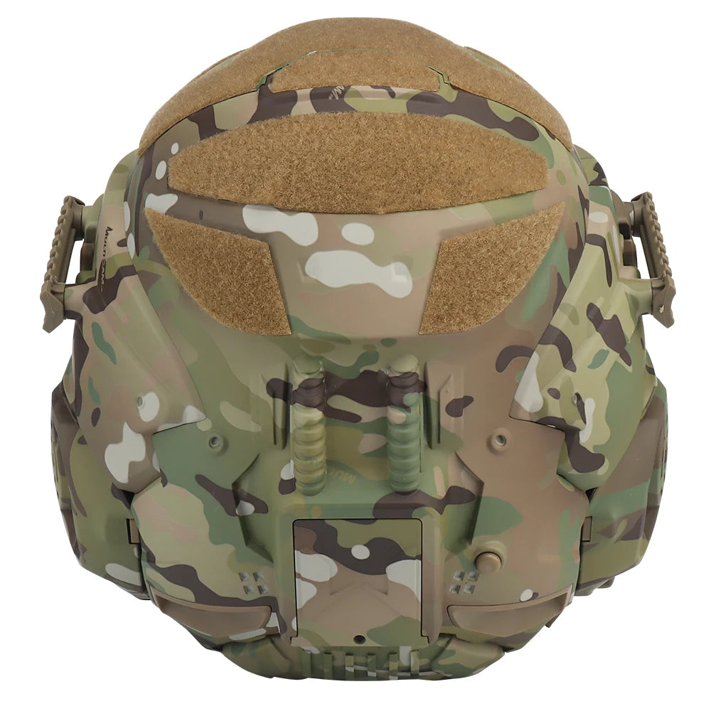 Delta Force Tactical FAST Helmet – Built-in Headset, Anti-Fog Fan, W-Ronin Style, Detachable Mask & Extra Lens
