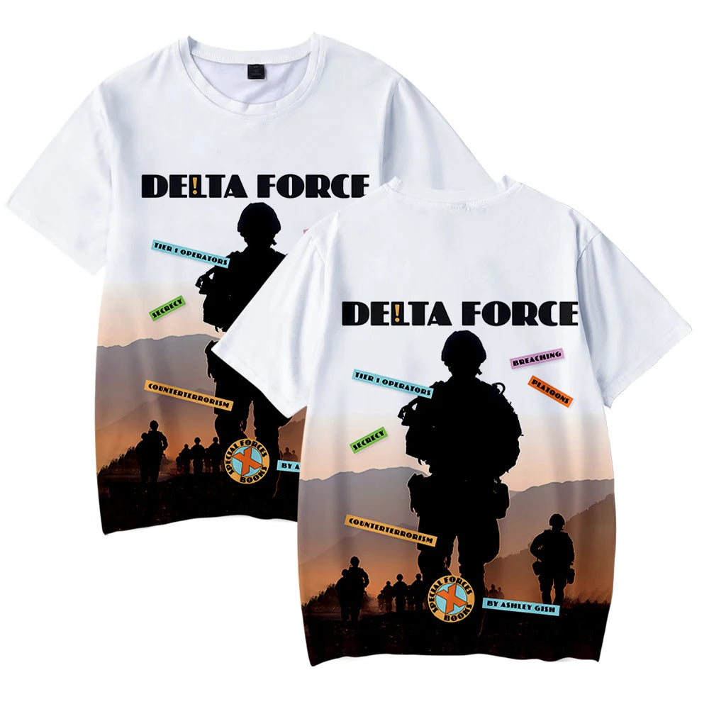 Delta Force Hawk Ops T-Shirts - Unisex Sommer Hip-Hop Kurzarm Streetwear
