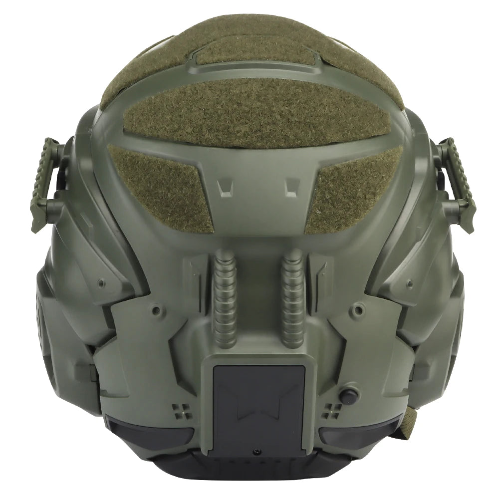 Delta Force Tactical FAST Helmet – Built-in Headset, Anti-Fog Fan, W-Ronin Style, Detachable Mask & Extra Lens