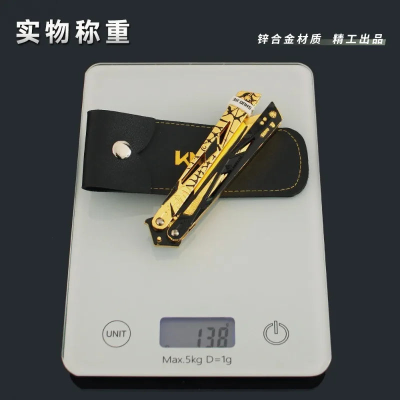 Delta Force Shadow Warrior Butterfly Knife Trainer – 22cm Alloy Practice Weapon Replica & Combat Training Gear