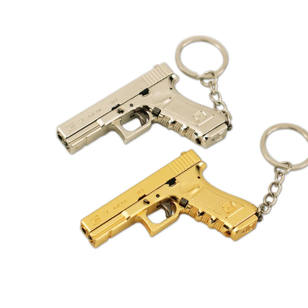 Delta Force Glock G17 Pistol Keychain – 6.5cm Mini Metal Toy Gun Model & Game Pendant for Fans and Collectors