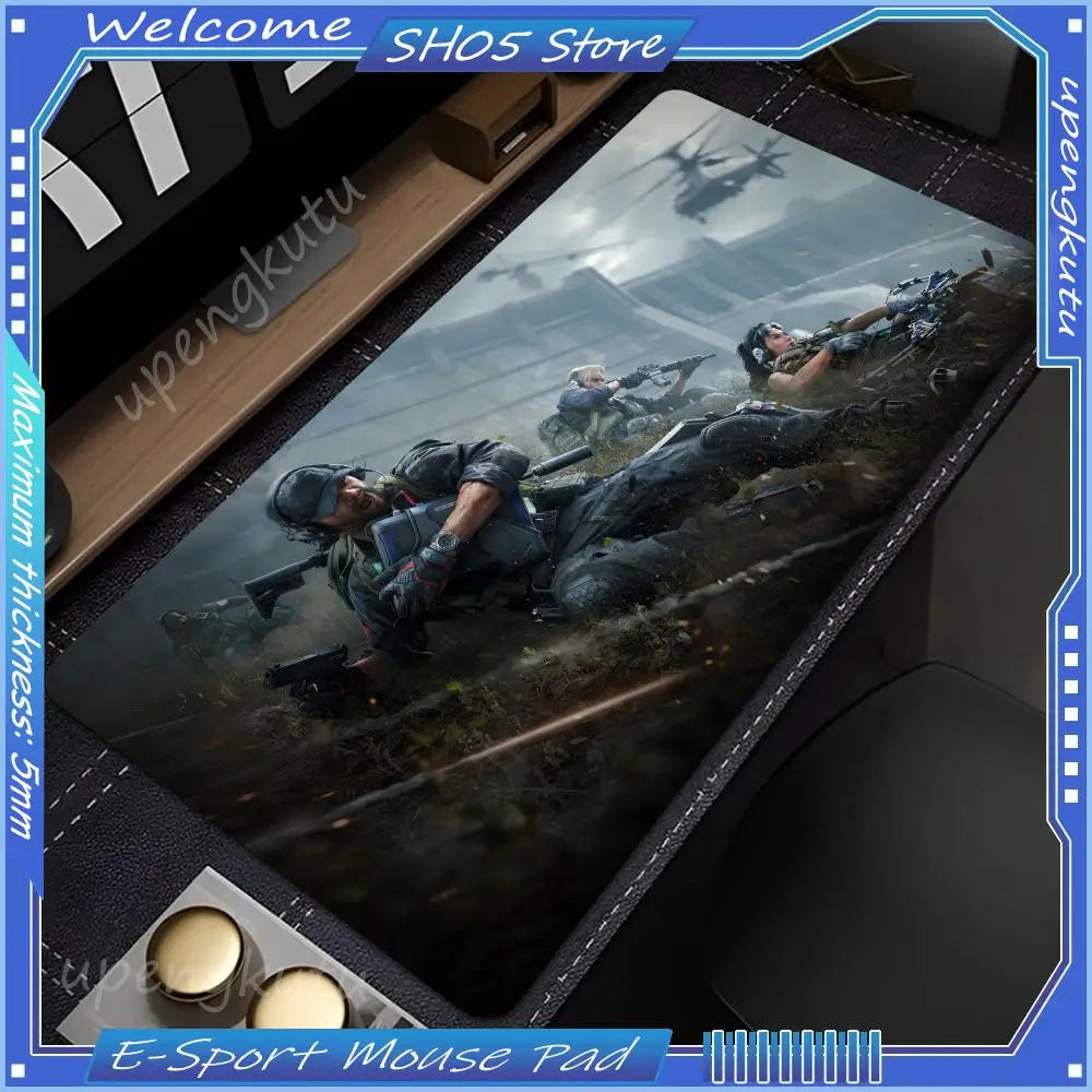 Delta Force Mauspad in allen Größen – rutschfeste Gaming- und Büro-Schreibtischunterlage, Serie „SCHWARZ 5“