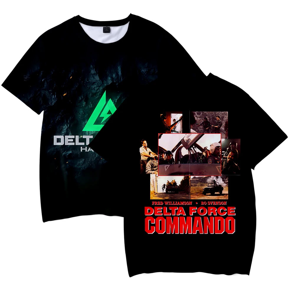 Delta Force Hawk Ops T-Shirts - Unisex Sommer Hip-Hop Kurzarm Streetwear