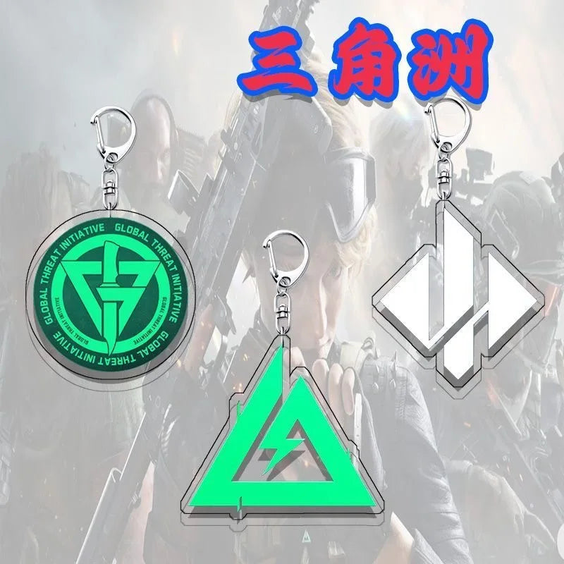 Delta Force Acrylic Weapon Keychain Set – Samurai Sword & Karambit Pendant for Cosplay, Collectors & Gamers