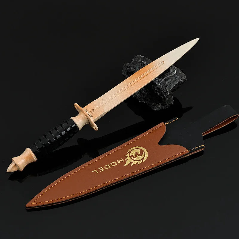 Couteau Black Hawk de 22 cm avec étui pour cosplay Delta Force Hawk Ops