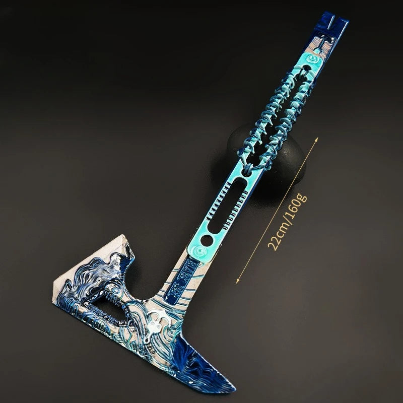 Replik der Delta Force Streitaxt – 22 cm großes Samurai-Waffenmodell aus Metall | Gaming- & Cosplay-Requisite