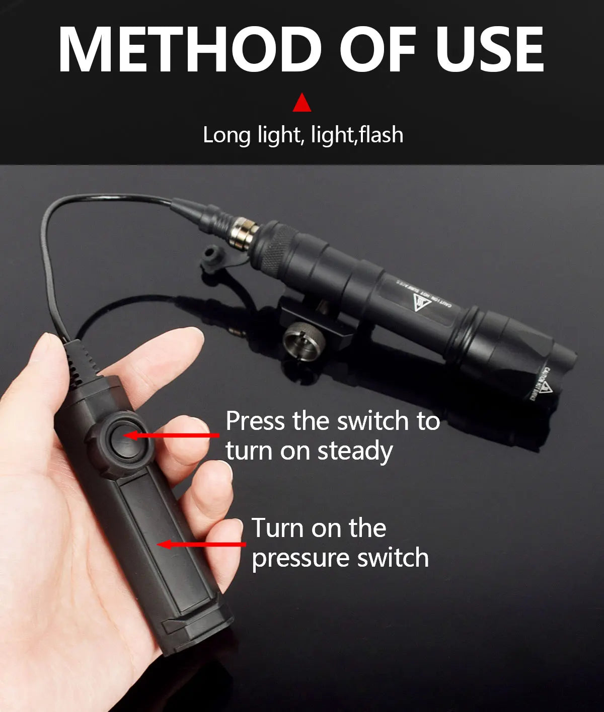 Delta Force Hawk Ops Tactical Surefire M600 Waffenlicht - Taschenlampe für Gewehr und Pistole