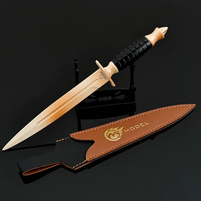Couteau Black Hawk de 22 cm avec étui pour cosplay Delta Force Hawk Ops