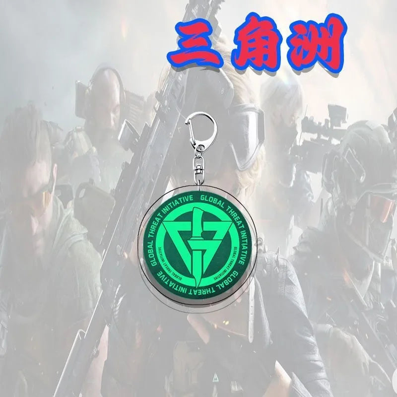 Delta Force Acrylic Weapon Keychain Set – Samurai Sword & Karambit Pendant for Cosplay, Collectors & Gamers
