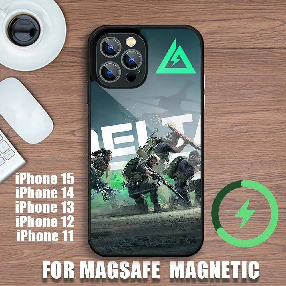 Coque iPhone Delta Force Hawk Ops - Coque compatible MagSafe pour iPhone série 14