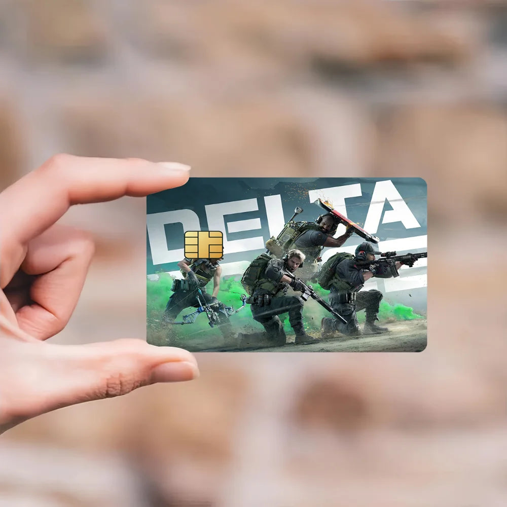 Delta Force Hawk Ops Waterproof Sticker Set – 4PCS Card Cover Decoration