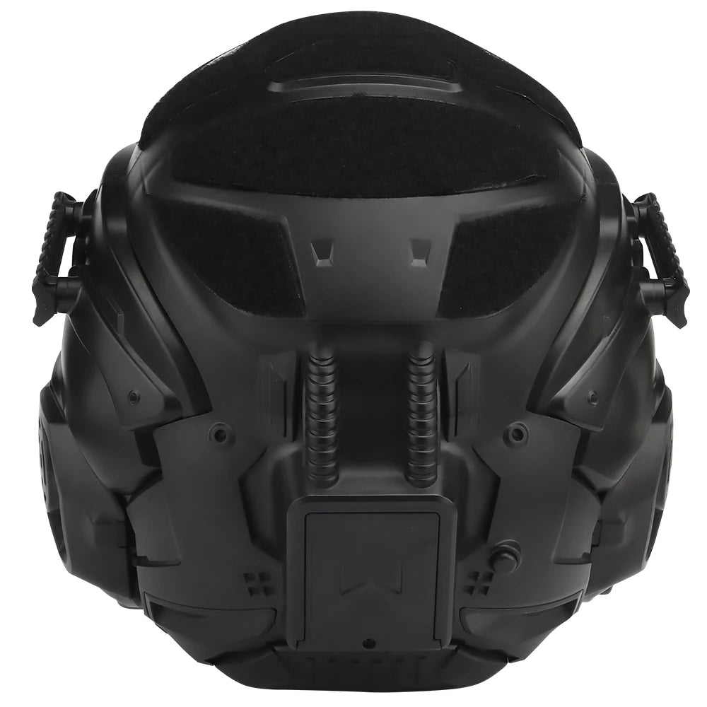 Delta Force Tactical FAST Helmet – Built-in Headset, Anti-Fog Fan, W-Ronin Style, Detachable Mask & Extra Lens
