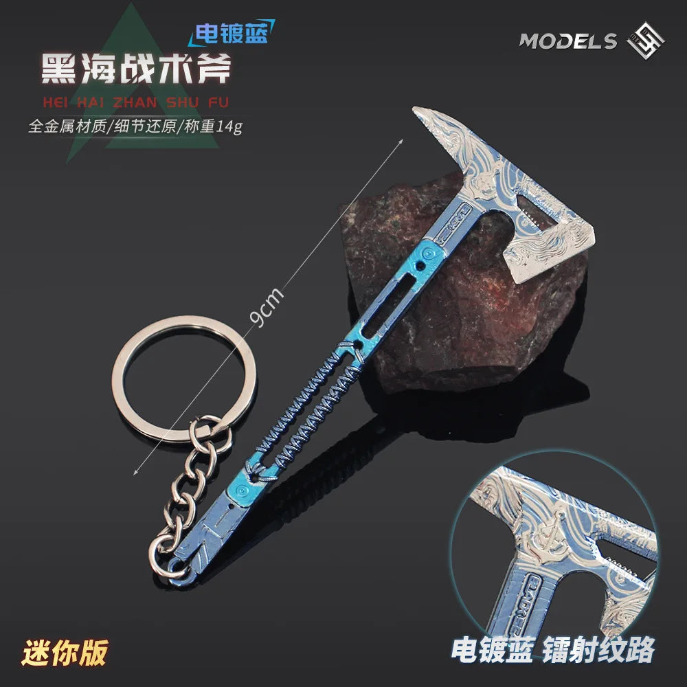 Delta Force 9cm Tactical Tomahawk Knife – Black Sea Edition Keychain, Military-Inspired Men’s Accessory & Gift