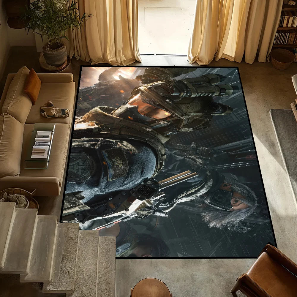 Tapis tufté Delta Force Hawk Ops – Tapis tactique antidérapant pour la maison et les jeux
