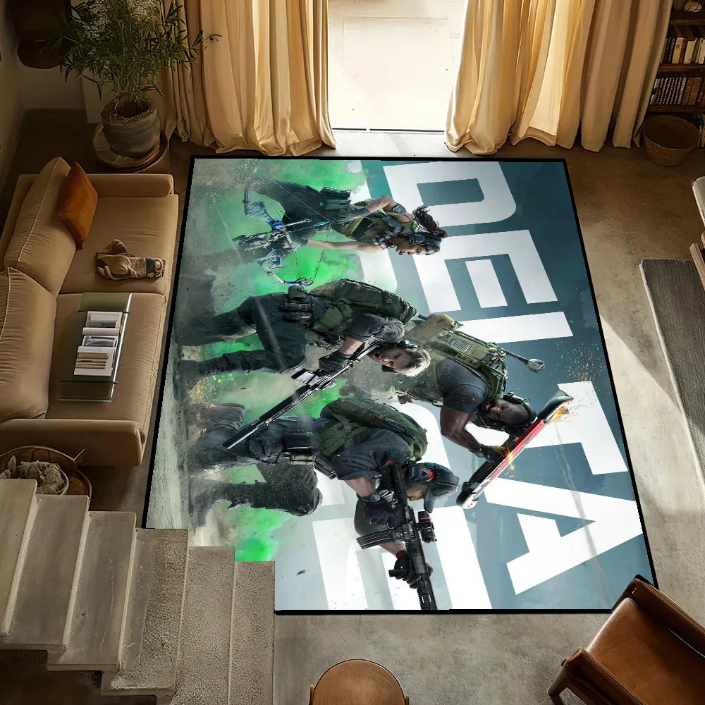 Tapis tufté Delta Force Hawk Ops – Tapis tactique antidérapant pour la maison et les jeux