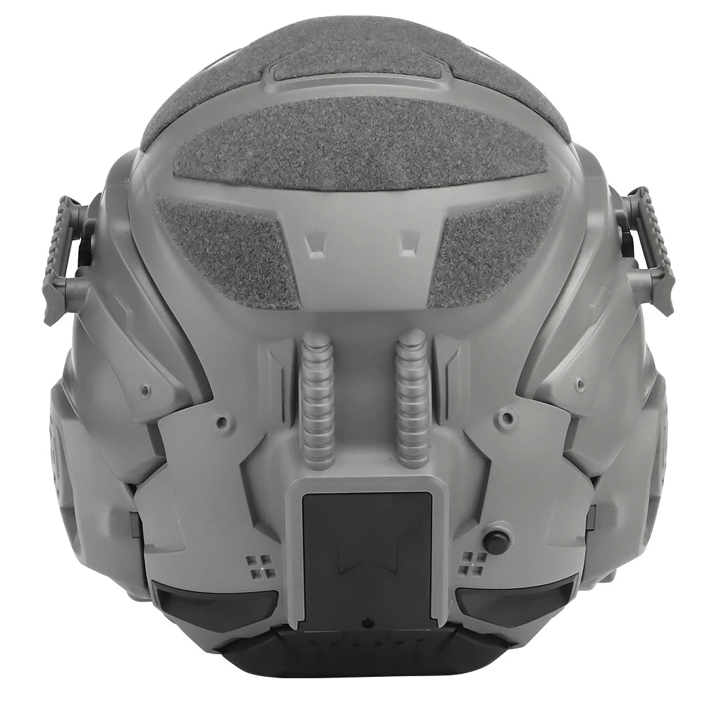 Delta Force Tactical FAST Helmet – Built-in Headset, Anti-Fog Fan, W-Ronin Style, Detachable Mask & Extra Lens
