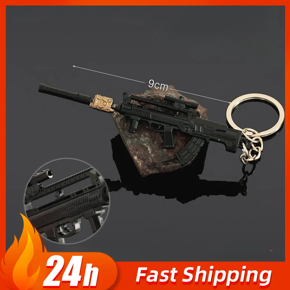 Delta Force T95-1 Gun Model Keychain – 9cm Mini Metal Pendant for Collectors, Gamers & Fans