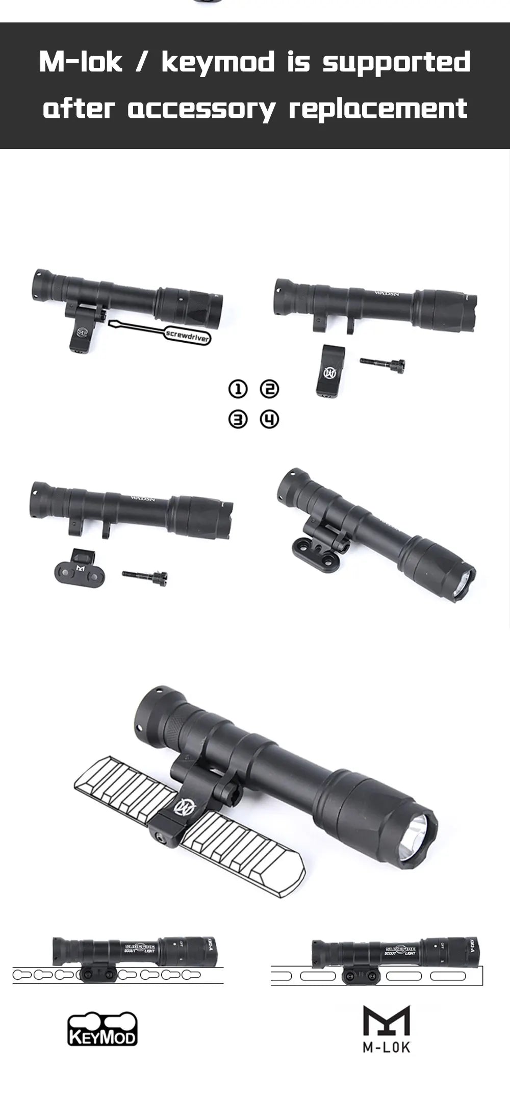WADSN M640 Tactical Surefire-Taschenlampe – von Delta Force Hawk Ops inspiriertes Waffenlicht