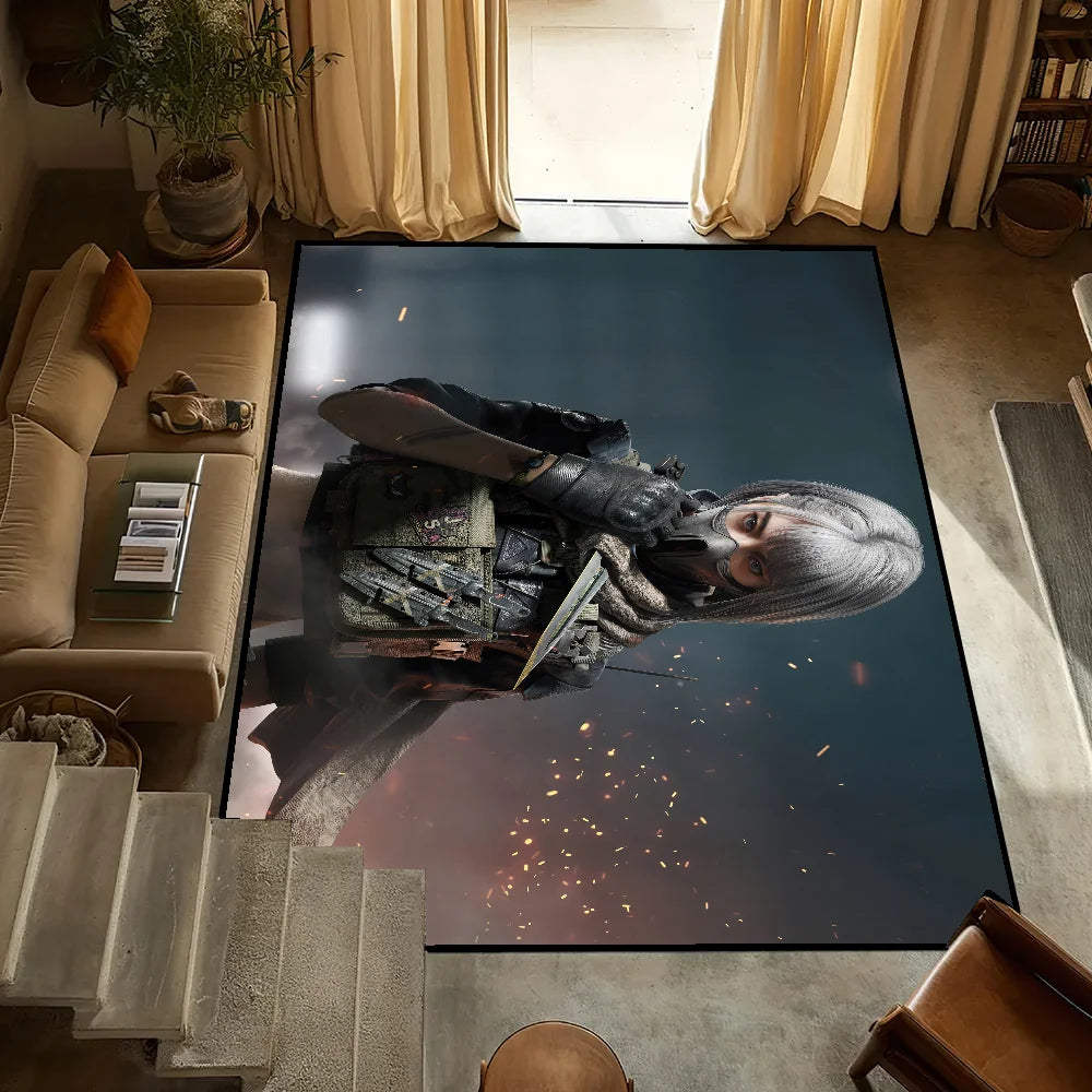 Tapis tufté Delta Force Hawk Ops – Tapis tactique antidérapant pour la maison et les jeux